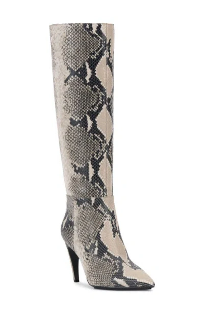 Vince Camuto Brigitte Pointed Toe Knee High Boot In Ivory Multi