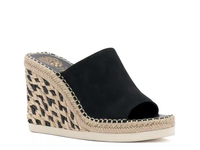 Vince Camuto Brissia Wedge Sandal In Black