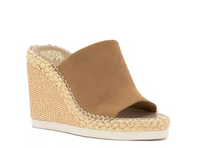 Vince Camuto Brissia Wedge Sandal In Brown