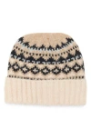 Vince Camuto Brushed Fair Isle Beanie In Neutral