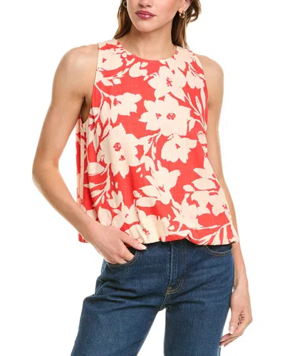 Vince Camuto Bubble Hem Linen-blend Tank