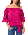 Vince Camuto Off The Shoulder Bubble Sleeve Top In Wild Petun