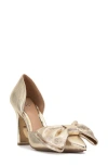 Vince Camuto Burke Bow Pump In Gold