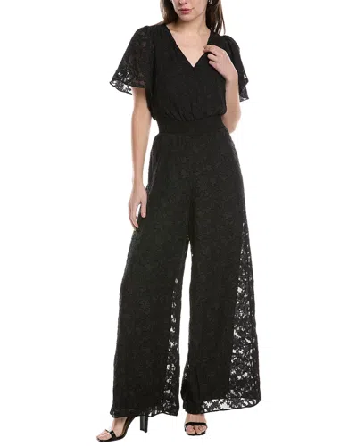 Vince Camuto Burnout Wide Leg Jumpsuit In Black