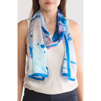 Vince Camuto Butterfly Wing Oblong Scarf In Blue