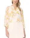 Vince Camuto Button Front Blouse In Multi