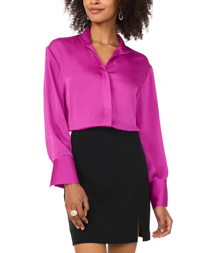 Vince Camuto Button Front Shirt In Bloomberry