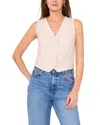 Vince Camuto Button Front Vest In Neutral