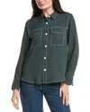 Vince Camuto Button Up Blouse In Green