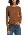 Vince Camuto Button-up Cardigan In Brown