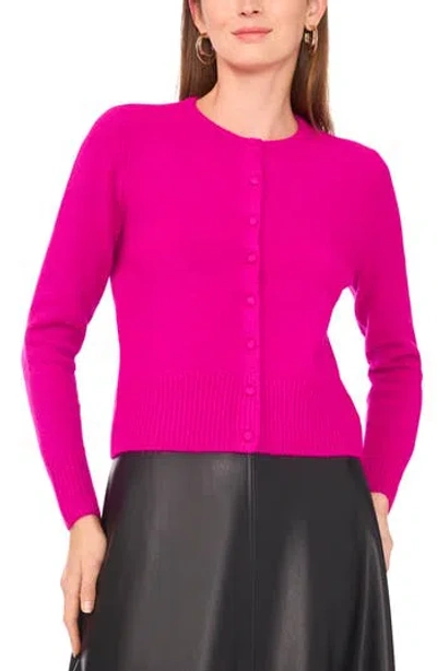 Vince Camuto Button-up Cardigan In Pink