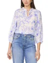 Vince Camuto Floral Print Raglan Sleeve Peasant Top