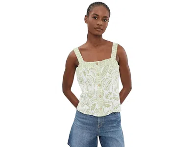 Vince Camuto Buttondown Tank Top In Green