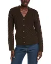 Vince Camuto Cable Cardigan In Brown
