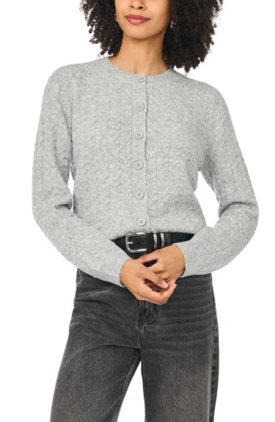 Vince Camuto Cable Knit Cardigan In Gray