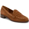 Vince Camuto Camdyn Studded Penny Loafer In Brown
