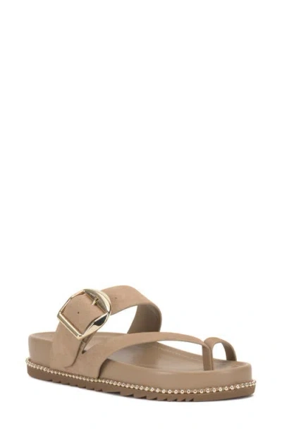 Vince Camuto Camilo Toe Loop Buckle Band Slide Sandals In Multi