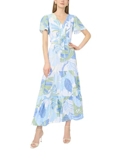 Vince Camuto Cap Sleeve Tiered Maxi Dress In Multi