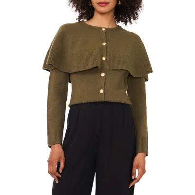 Vince Camuto Cape Detail Cardigan In Green