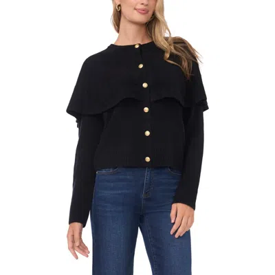 Vince Camuto Cape Detail Cardigan In Black