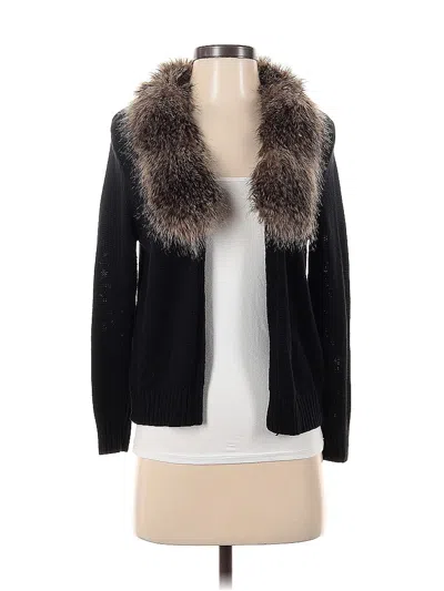 Pre-owned Vince Camuto Cardigan Sweater In Black