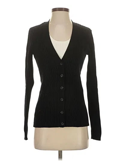 Pre-owned Vince Camuto Cardigan Sweater In Black