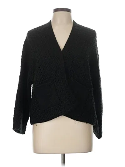Pre-owned Vince Camuto Cardigan Sweater In Black