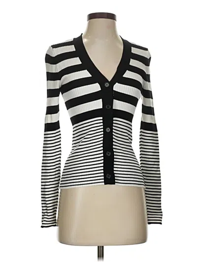 Pre-owned Vince Camuto Cardigan Sweater In Black