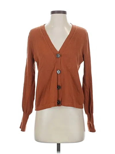 Pre-owned Vince Camuto Cardigan Sweater In Brown