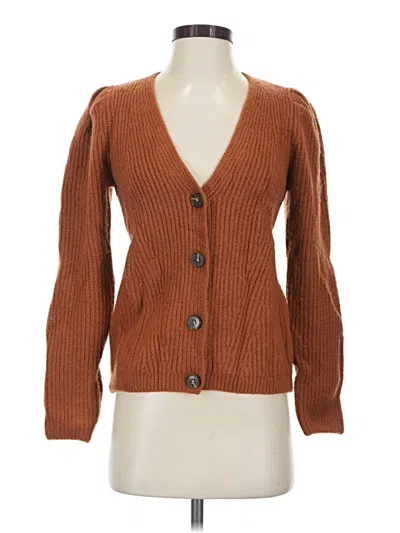 Pre-owned Vince Camuto Cardigan Sweater In Brown