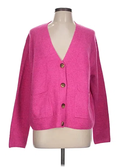 Pre-owned Vince Camuto Cardigan Sweater In Pink