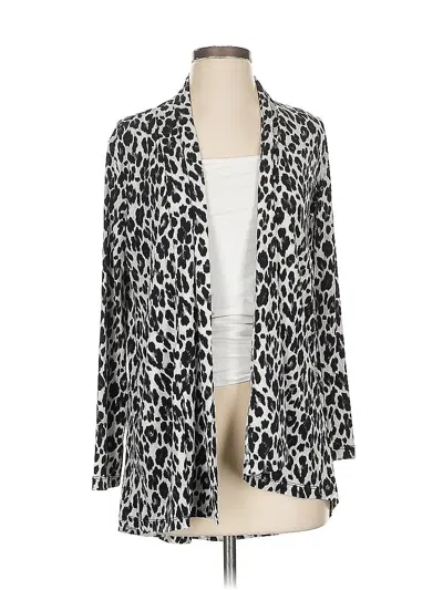Pre-owned Vince Camuto Cardigan Sweater In Silver