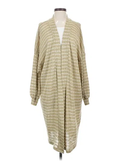 Pre-owned Vince Camuto Cardigan Sweater In Tan