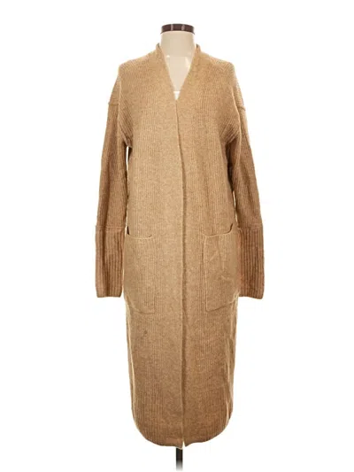 Pre-owned Vince Camuto Cardigan Sweater In Tan