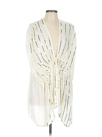 Pre-owned Vince Camuto Cardigan Sweater In White