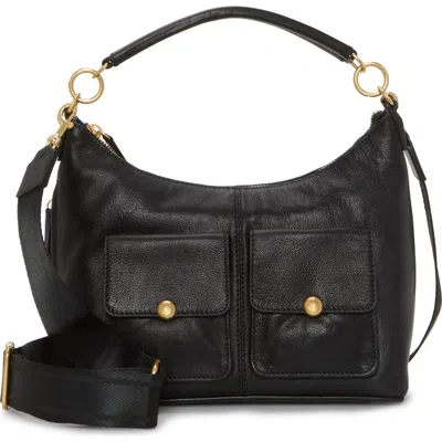 Vince Camuto Carly Leather Shoulder Bag In Black