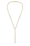 Vince Camuto Cascading Cubic Zirconia Y-drop Necklace In Gold
