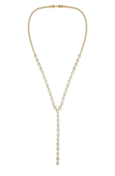 Vince Camuto Cascading Cubic Zirconia Y-drop Necklace In Gold