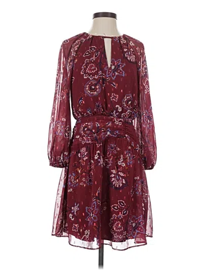 Pre-owned Vince Camuto Casual Dress In Burgundy