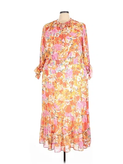 Pre-owned Vince Camuto Casual Dress In Orange