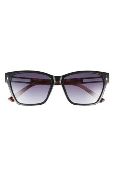 Vince Camuto Cat Eye Sunglasses In Black/oatmeal