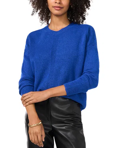 Vince Camuto Center Seam Crewneck Sweater In Deep Royal