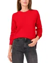 Vince Camuto Exposed Seam Crewneck Sweater In Red