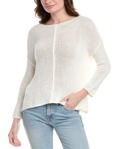 Vince Camuto Center Seam Sweater In White