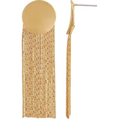 Vince Camuto Chain Fringe Drop Earrings In Gold Tone
