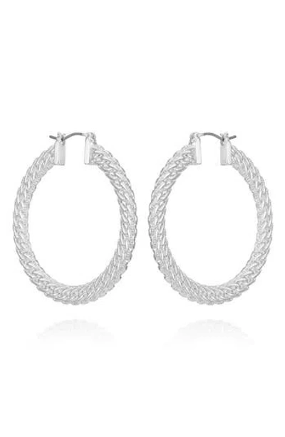 Vince Camuto Chain Hoop Earrings In Metallic