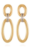 Vince Camuto Chain Link Drop Earrings In Gold Tone