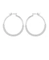 Vince Camuto Chain Link Hoop Earrings In Silver-tone