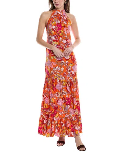 Vince Camuto Women's Floral Smocked Back Tiered Sleeveless Maxi Dress In Multi