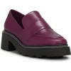 Vince Camuto Chantie Platform Loafer In Dark Purple
